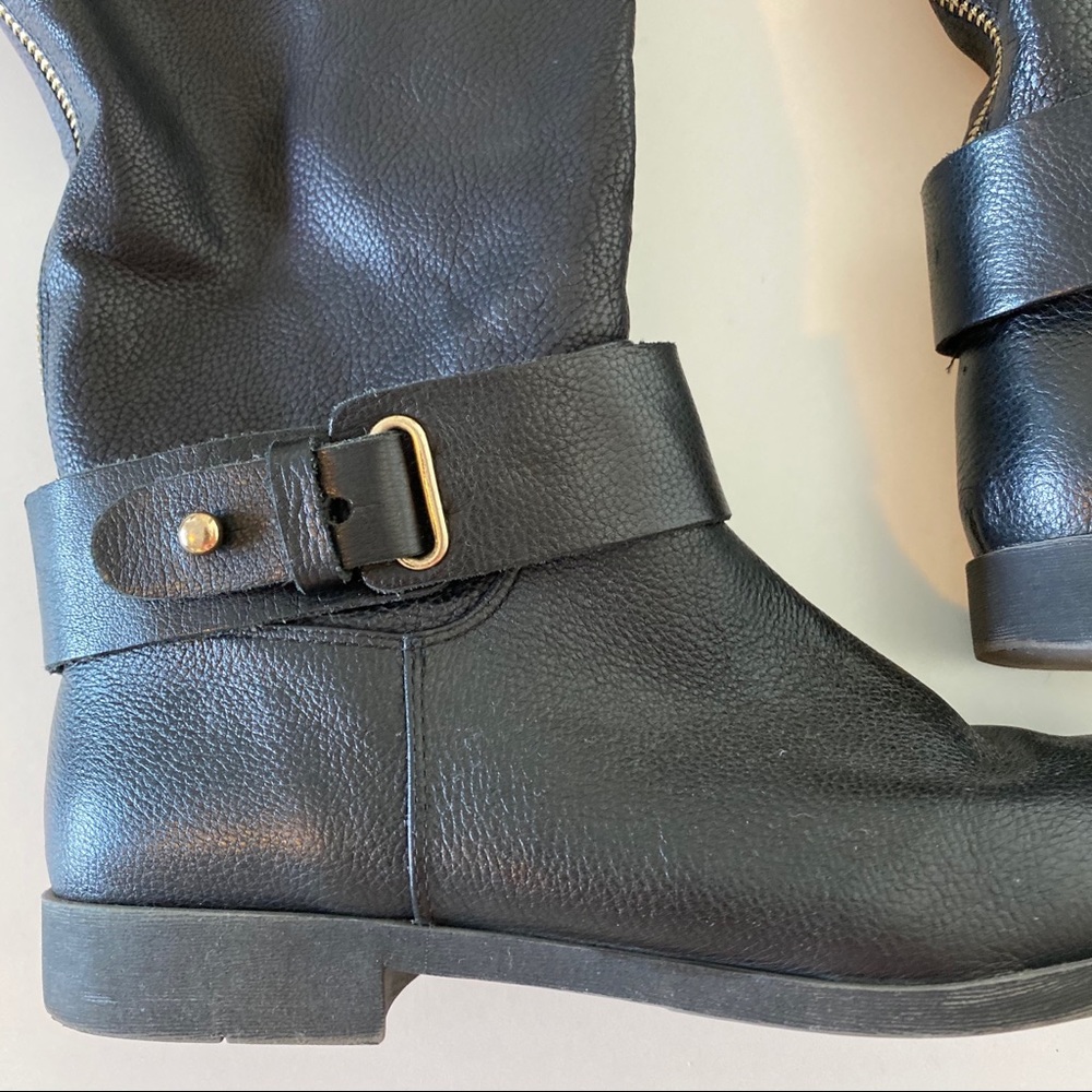 ALDO Black Leather Over the Knee Thigh High Boots - Picture 4 of 8